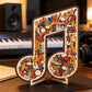 🎼 Musical Note Wooden Jigsaw Puzzle — Unique Design, Perfect Gift for Music Enthusiasts