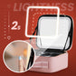 💄 PORTABLE MAKEUP BAG WITH LED MIRROR — 3 Dimmable Light Settings | Adjustable Dividers | USB Rechargeable ✨