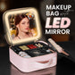 💄 PORTABLE MAKEUP BAG WITH LED MIRROR — 3 Dimmable Light Settings | Adjustable Dividers | USB Rechargeable ✨