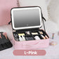 💄 PORTABLE MAKEUP BAG WITH LED MIRROR — 3 Dimmable Light Settings | Adjustable Dividers | USB Rechargeable ✨