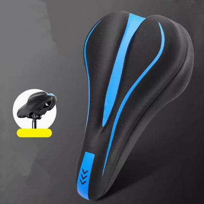 🚴 HIGH-ELASTIC SILICONE BIKE SADDLE COVER — Shock-Absorbing Gel Pad | Waterproof | Non-Slip Fit 🛡️