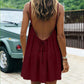 💃 Slim Fit Backless Spaghetti Strap Mini Dress — Sheath Silhouette, Medium Stretch, Ideal for Night Out