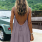 💃 Slim Fit Backless Spaghetti Strap Mini Dress — Sheath Silhouette, Medium Stretch, Ideal for Night Out