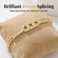 💎 Women's Gold Plated Chain Bracelet with Cubic Zirconia