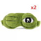 😂 Sad Frog Sleep Mask with 3D Raised Eyes — A Cute, Comfy & Fun Way to Block Out the World
