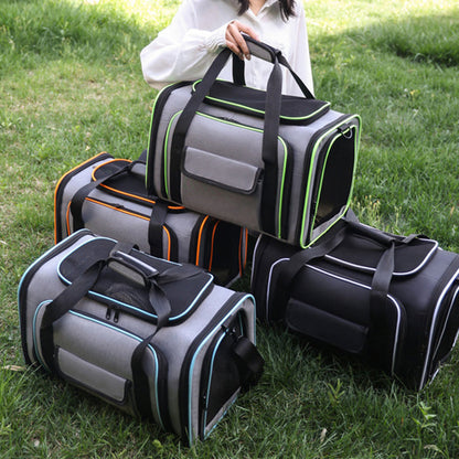 ✈️ Expandable Soft-Sided Cat & Dog Carrier — Fits Under Airline Seats, Expands for Extra Room