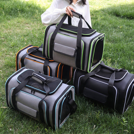 ✈️ Expandable Soft-Sided Cat & Dog Carrier — Fits Under Airline Seats, Expands for Extra Room