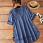 🧵 Soft & Breathable V-Neck Blouse — Stretchy Lightweight Top for Spring, Summer & Autumn