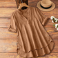 🧵 Soft & Breathable V-Neck Blouse — Stretchy Lightweight Top for Spring, Summer & Autumn