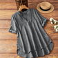 🧵 Soft & Breathable V-Neck Blouse — Stretchy Lightweight Top for Spring, Summer & Autumn