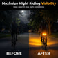 ⚡ Easy-Fit Wireless Bike Turn Signal Light — Tool-Free Installation, Remote Handlebar Control