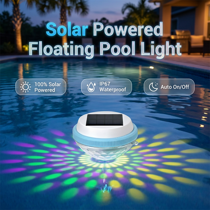 🏊 Solar Floating Pool Lights with Remote Control — RGB Colour-Changing, IP68 Waterproof, 16 Lighting Modes