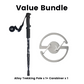 🦵 Shock-Absorbing Aluminium Trekking Poles — Reduces Joint Strain, Ergonomic Cork Grip & Adjustable Length