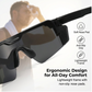 🚴 Cycling & Running Sunglasses with UV400 Protection — Wraparound Shield, Anti-Glare Lenses & Secure Grip for High-Intensity Sports