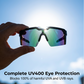 🚴 Cycling & Running Sunglasses with UV400 Protection — Wraparound Shield, Anti-Glare Lenses & Secure Grip for High-Intensity Sports