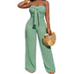 👗 STRAPLESS HIGH-WAISTED WIDE-LEG JUMPSUIT — Wedding Guest & Evening Style | Effortlessly Elegant One-Piece ✨