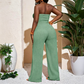👗 STRAPLESS HIGH-WAISTED WIDE-LEG JUMPSUIT — Wedding Guest & Evening Style | Effortlessly Elegant One-Piece ✨