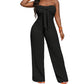👗 STRAPLESS HIGH-WAISTED WIDE-LEG JUMPSUIT — Wedding Guest & Evening Style | Effortlessly Elegant One-Piece ✨