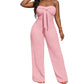 👗 STRAPLESS HIGH-WAISTED WIDE-LEG JUMPSUIT — Wedding Guest & Evening Style | Effortlessly Elegant One-Piece ✨