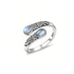 🌿 Versatile Open Ring with Delicate Zircon Sparkle
