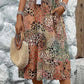 🌸 VIVID PRINT V-NECK MIDI DRESS — Waisted Silhouette | Lightweight & Floaty