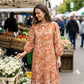 👗 FLORAL V-NECK MIDI DRESS — Waisted Silhouette | Lightweight & Flowing | Wedding & Garden Party Ready 🌸