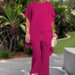 🏖️ Versatile Wide-Leg Pants Set with Irregular Top