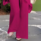 🏖️ Versatile Wide-Leg Pants Set with Irregular Top