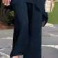 🏖️ Versatile Wide-Leg Pants Set with Irregular Top