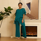🏖️ Versatile Wide-Leg Pants Set with Irregular Top