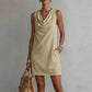 ✨ Slim Fit Cowl Neck Midi Dress with Silky Drape