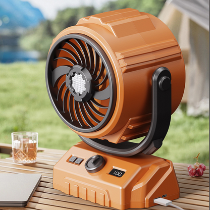 🔋 Long-Lasting Turbo Camping Fan with 100 Speeds