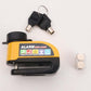 🔑 Easy-Use Alarmed Disc Lock with Push-to-Lock Design — Waterproof Heavy-Duty Security