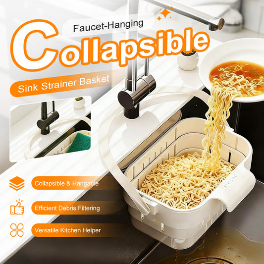 ✨Collapsible Faucet-Hanging Sink Strainer Basket