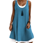 🎭 Versatile Sleeveless Faux Two-Piece Dress