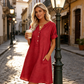 🏖️ Summer-Ready V-Neck Tunic Dress — Breezy, Comfortable & Packable for Holidays