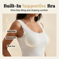 👗 Slim Fit Ribbed Cami with Built-in Cups & Lace Trim — Medium Support, Soft Stretch Fabric for Daily Wear