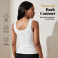 👗 Slim Fit Ribbed Cami with Built-in Cups & Lace Trim — Medium Support, Soft Stretch Fabric for Daily Wear