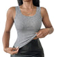 👗 Slim Fit Ribbed Cami with Built-in Cups & Lace Trim — Medium Support, Soft Stretch Fabric for Daily Wear