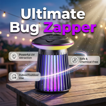 🔋 Rechargeable Portable Bug Zapper with UV Light — Cordless Mosquito Killer for Indoor