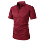 🎭 Smart-Casual Stretch Shirt with Wrinkle-Resistant Fabric — Short Sleeve, Regular Fit for Everyday Wear