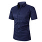 🎭 Smart-Casual Stretch Shirt with Wrinkle-Resistant Fabric — Short Sleeve, Regular Fit for Everyday Wear
