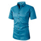 🎭 Smart-Casual Stretch Shirt with Wrinkle-Resistant Fabric — Short Sleeve, Regular Fit for Everyday Wear