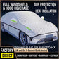 🚗 All-Weather Half Car Cover — Thick Sun & Snow Protection with Wing Mirror Pockets