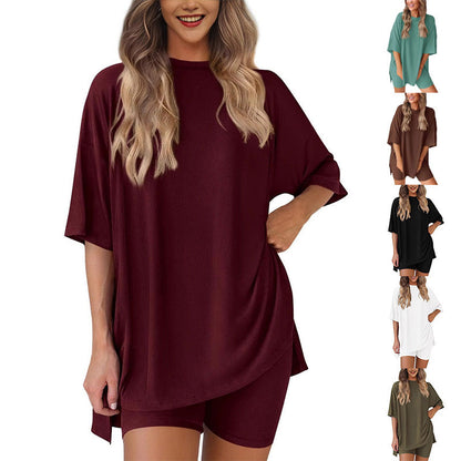 👕Casual loose two-piece set— Relaxed Matching Top & Shorts | Versatile Summer Style 🌿