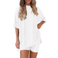 👕Casual loose two-piece set— Relaxed Matching Top & Shorts | Versatile Summer Style 🌿