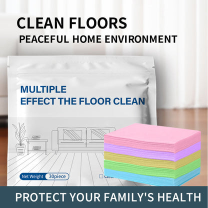 🧹 Multi-Effect Floor Cleaning Sheets — 30 Dissolvable Tablets for Streak-Free Shine