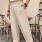 👖 Women’s Relaxed Fit Cuffed Ankle Pants — Elastic Waist, Easy Pull-On Style for Everyday Comfort