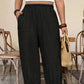👖 Women’s Relaxed Fit Cuffed Ankle Pants — Elastic Waist, Easy Pull-On Style for Everyday Comfort