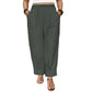 👖 Women’s Relaxed Fit Cuffed Ankle Pants — Elastic Waist, Easy Pull-On Style for Everyday Comfort